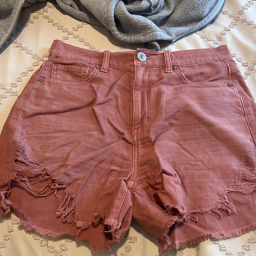 american eagle high rise mom shorts